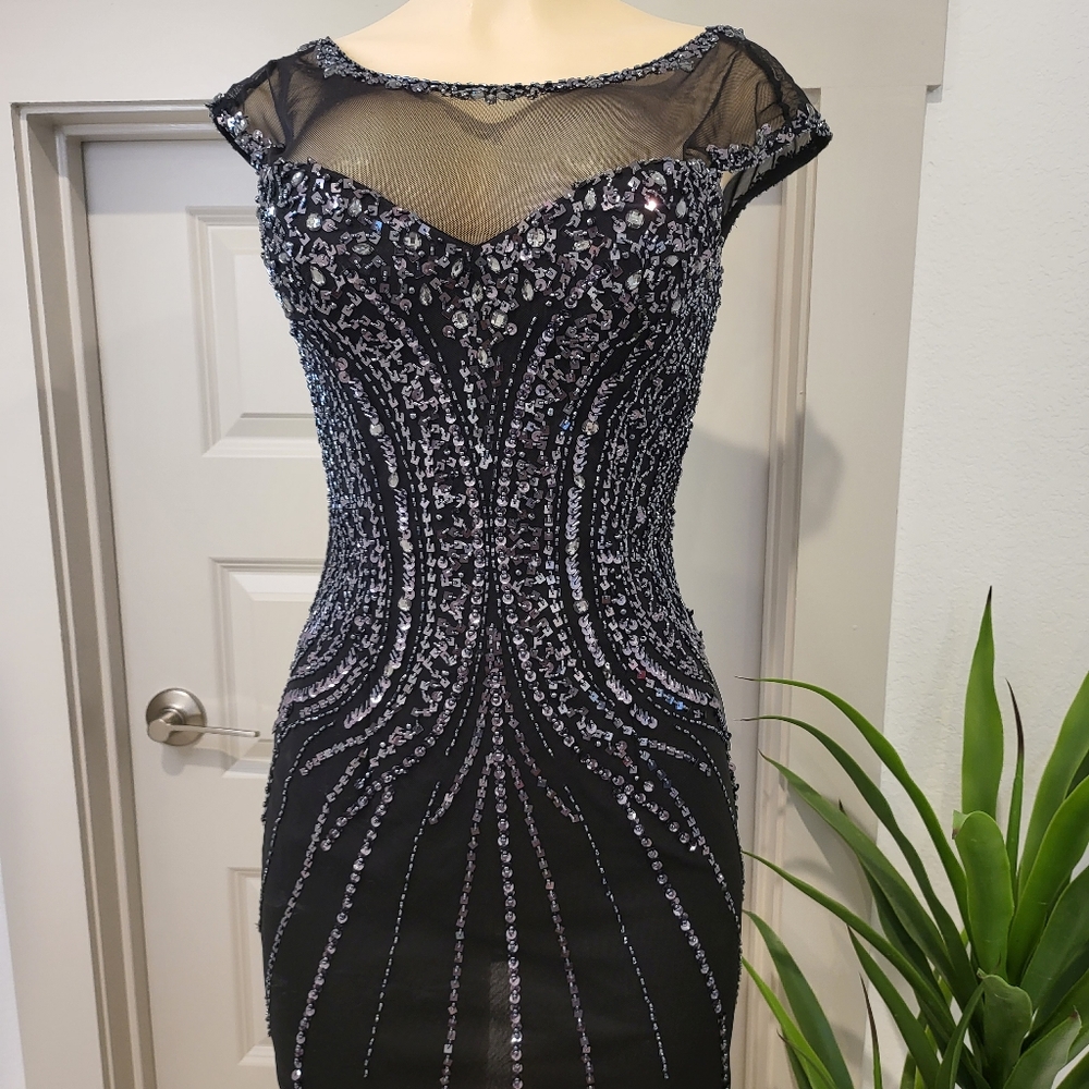 Sean collection beaded black dress
